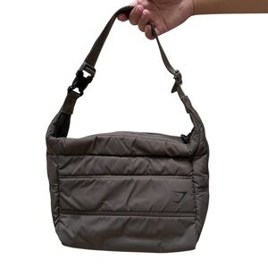 SOLD - Gymshark Premium Lifestyle Quilted Shoulder Bag - Camo Brown